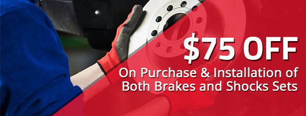 Purchase & Installation of both Brakes and Shocks Sets Special